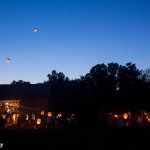 Chinese lanterns in sky