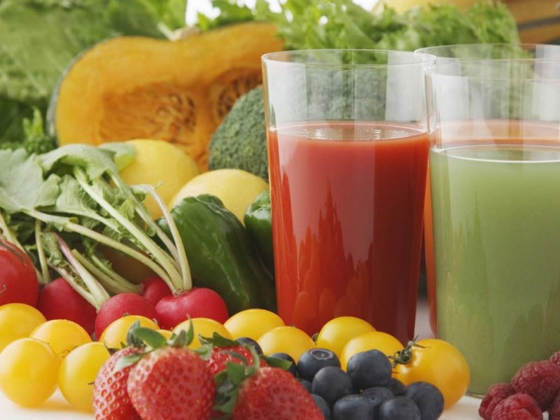 raw food and juice