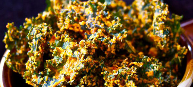 Spicy Raw Kale Chips