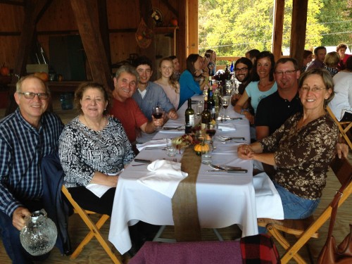 Farm to table dinner at Sanaview