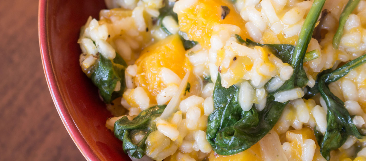 Risotto with Butternut Squash and Spinach